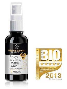 Le spray nez et sinus certifié bio au miel de manuka IAA® reçoit le prix du Meilleur Produit bio de l'année 2013