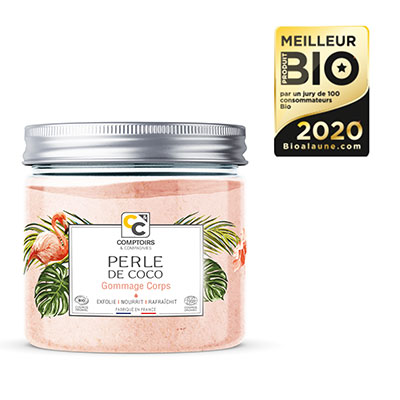 Le Gommage corps certifié cosmos organic PERLE DE COCO reçoit le prix du Meilleur Produit bio de l'année 2020