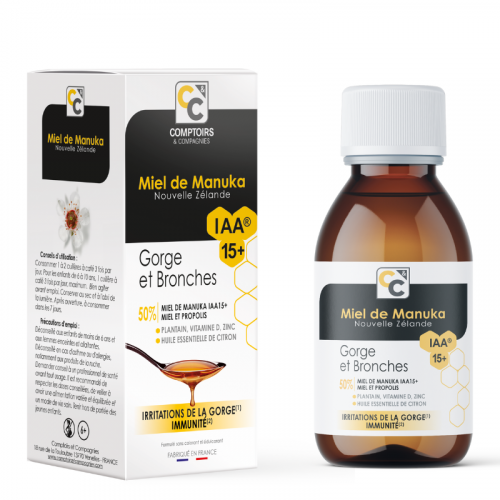 Manuka honey throat and bronchial solution 